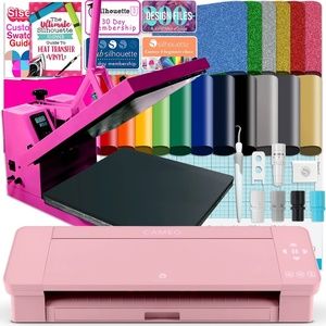 Silhouette Cameo 4 Pink with Pink Heat Press